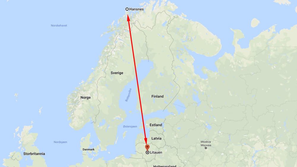 En kvinne som ble tatt for å kjøre beruset i Norge hevdet hun skulle til Litauen