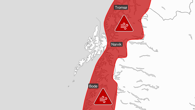 Det er ventet ekstreme værforhold i Norge