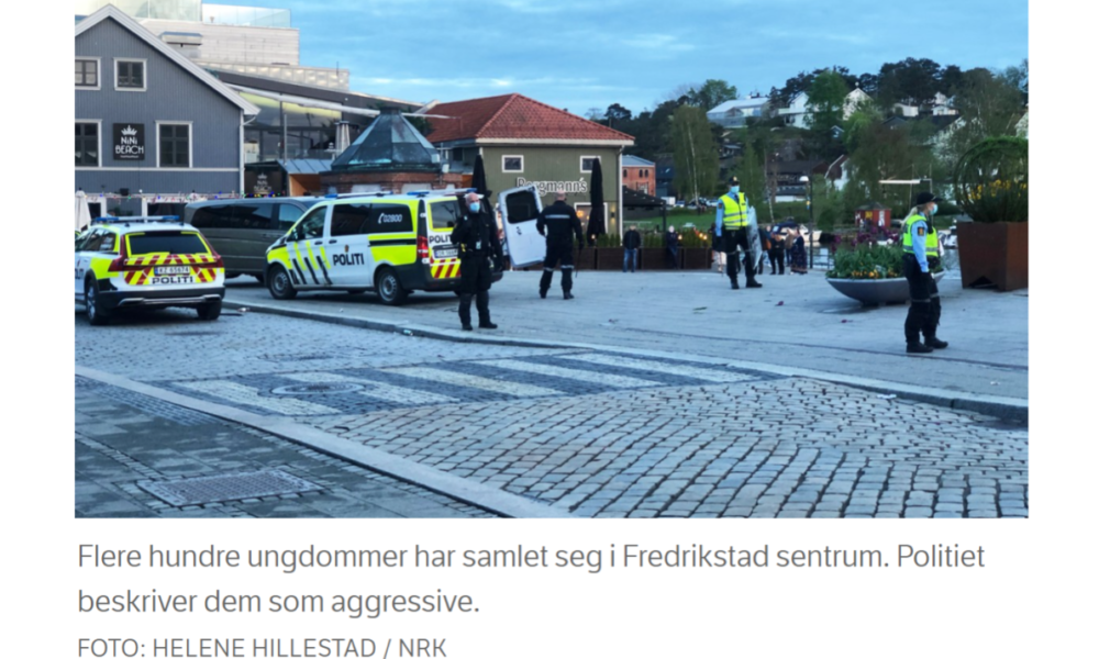 Norsk Grunnlovsdag – sammenstøt mellom aggressive ungdommer og politi