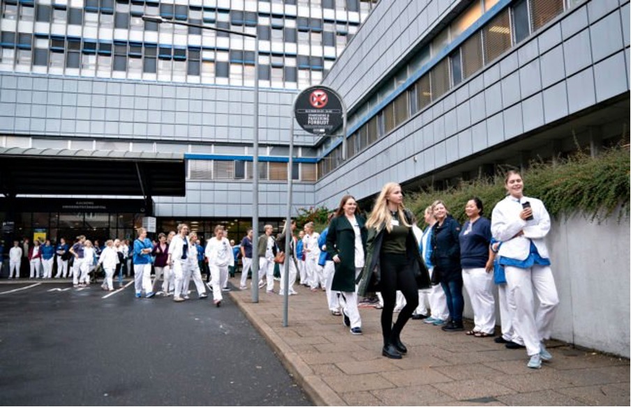 Det er mangel på sykepleiere på danske sykehus