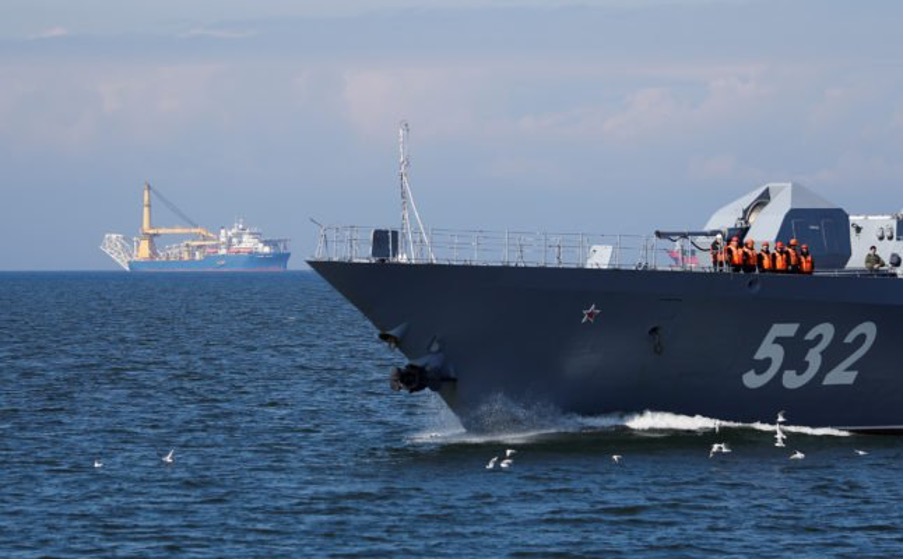 Et russisk krigsskip gikk inn i dansk territorialfarvann